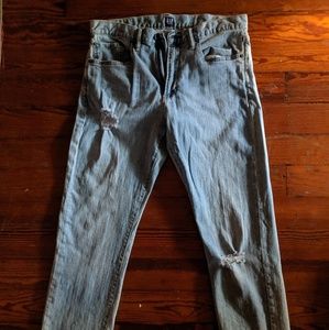 GAP Slim Stretch Ripped Light Wash Jeans 32x32